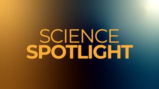 Science spotlight logo on multicoloured background