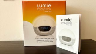 The Lumie Bodyclock Shine 300 box and instruction manual