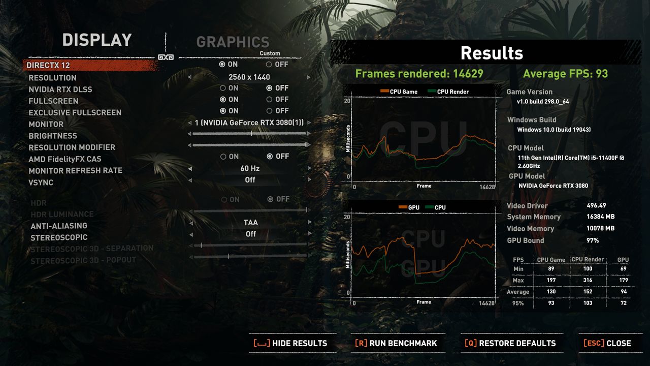 GeForce Now vs. RTX 3080 local comparisons