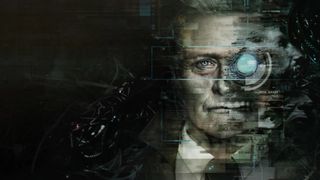Rutger Hauer with half machine face
