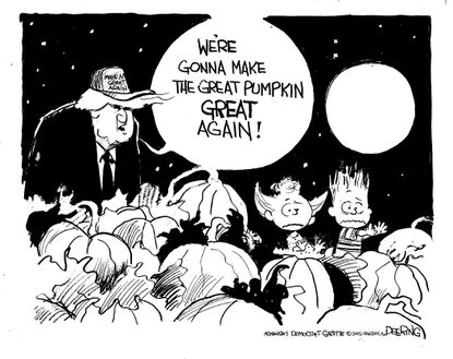 Political cartoon U.S. Donald Trump 2016 Peanuts