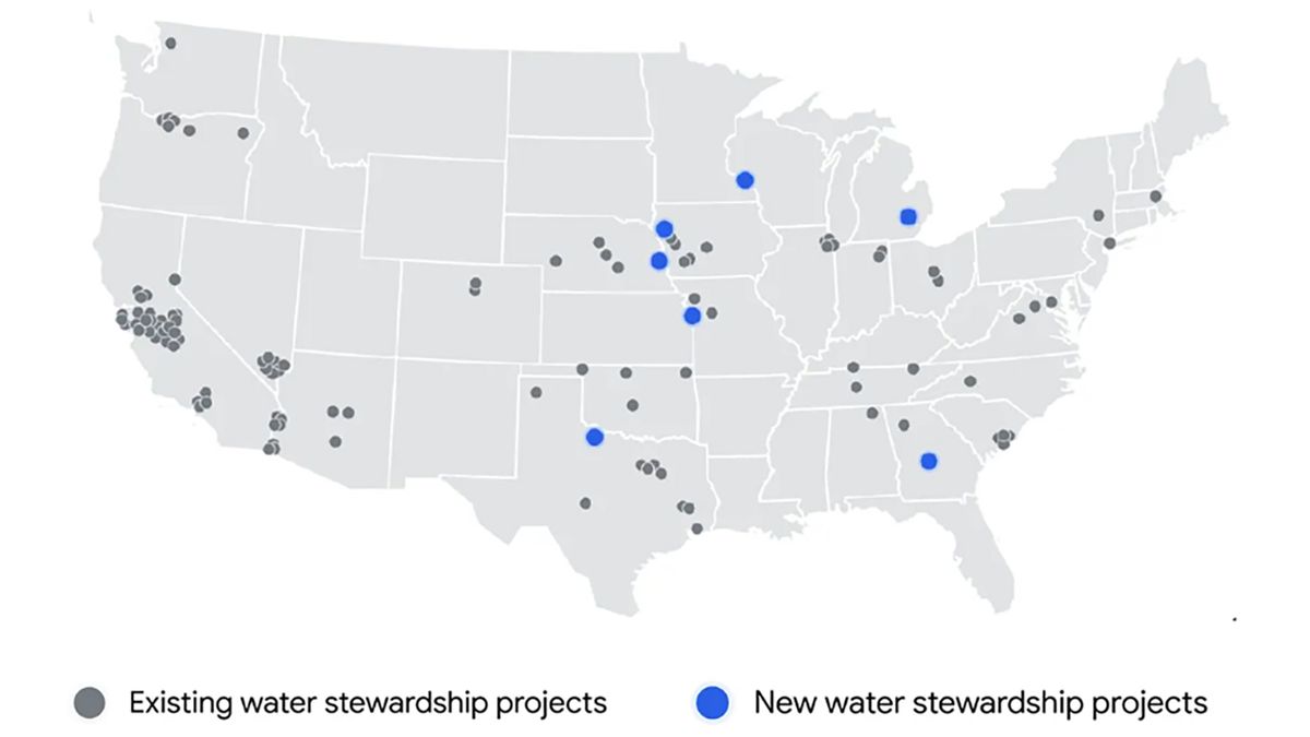 Google water stewardship projects