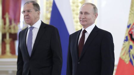 Sergei Lavrov and Vladimir Putin