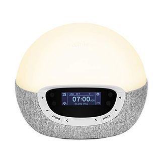 Lumie Bodyclock Shine 300 - Wake-Up Light Alarm Clock With Radio, 15 Sounds and Sleep Sunset, White