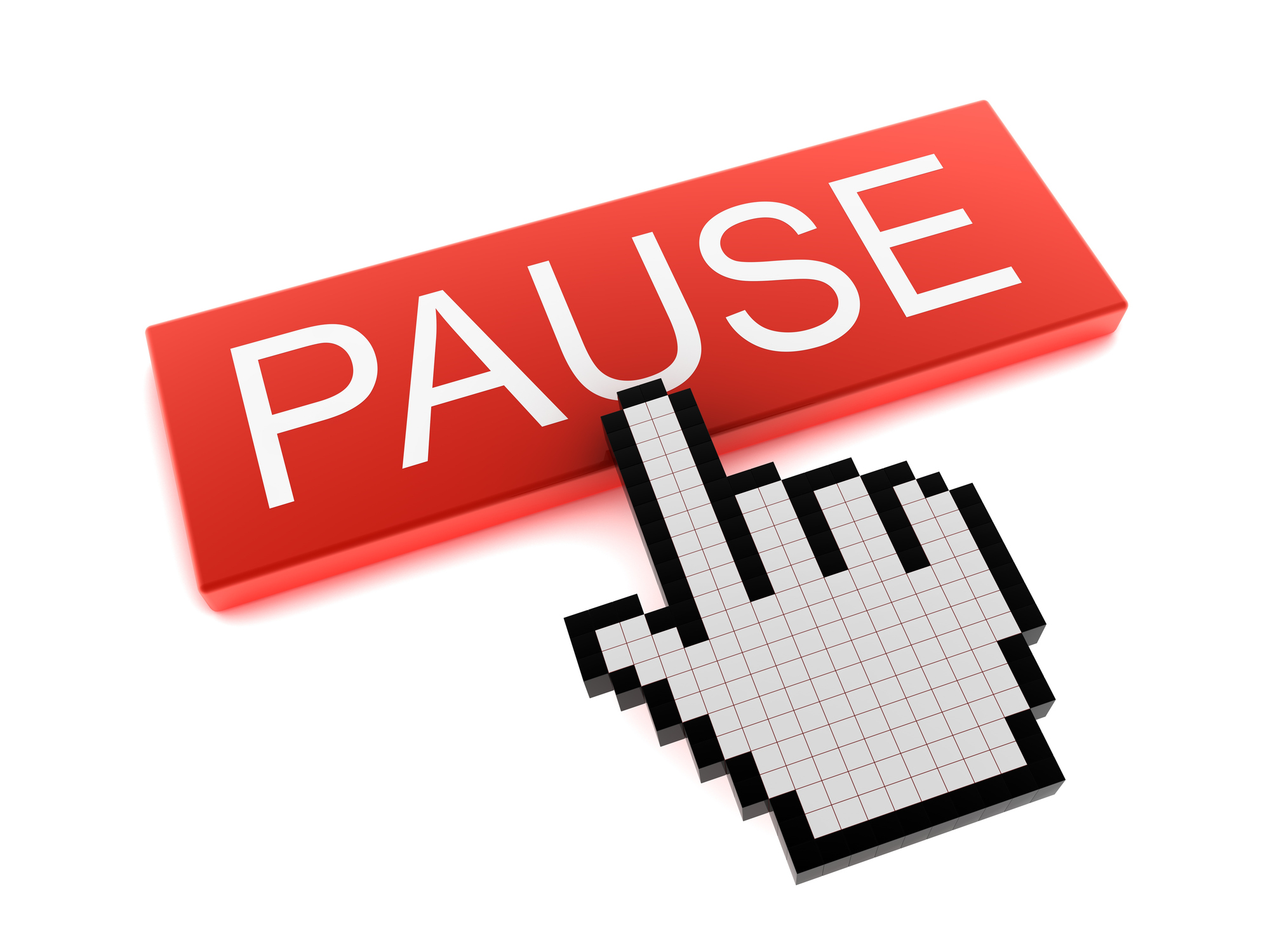 Hand Cursor on Pause Button