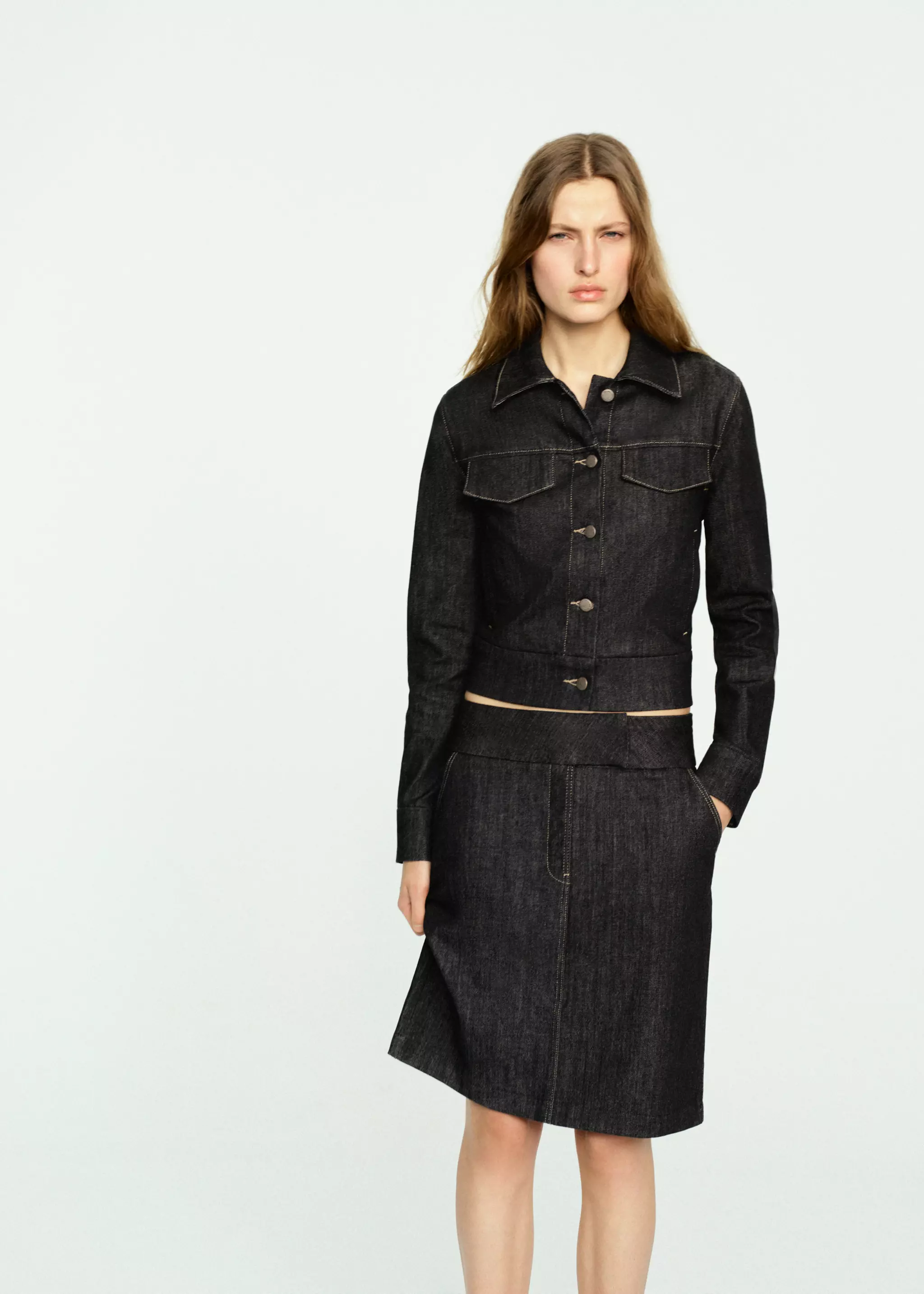 Denim Midi-Skirt - Women | Mango Usa