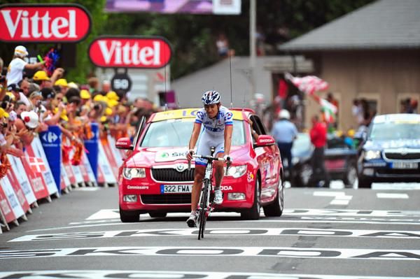 J&eacute;r&eacute;my Roy (FDJ) finished in third place, 26 seconds behind stage winner Thor Hushovd.