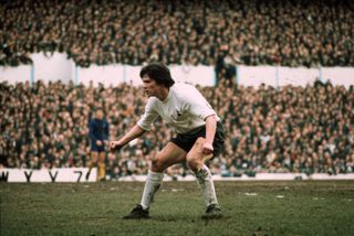 Steve Perryman in action for Tottenham against Chelsea in March 1971.