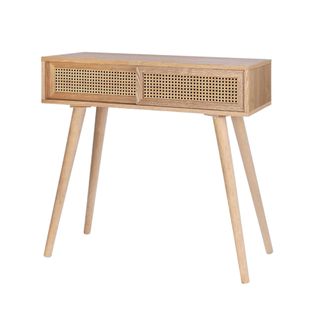 A wooden console table