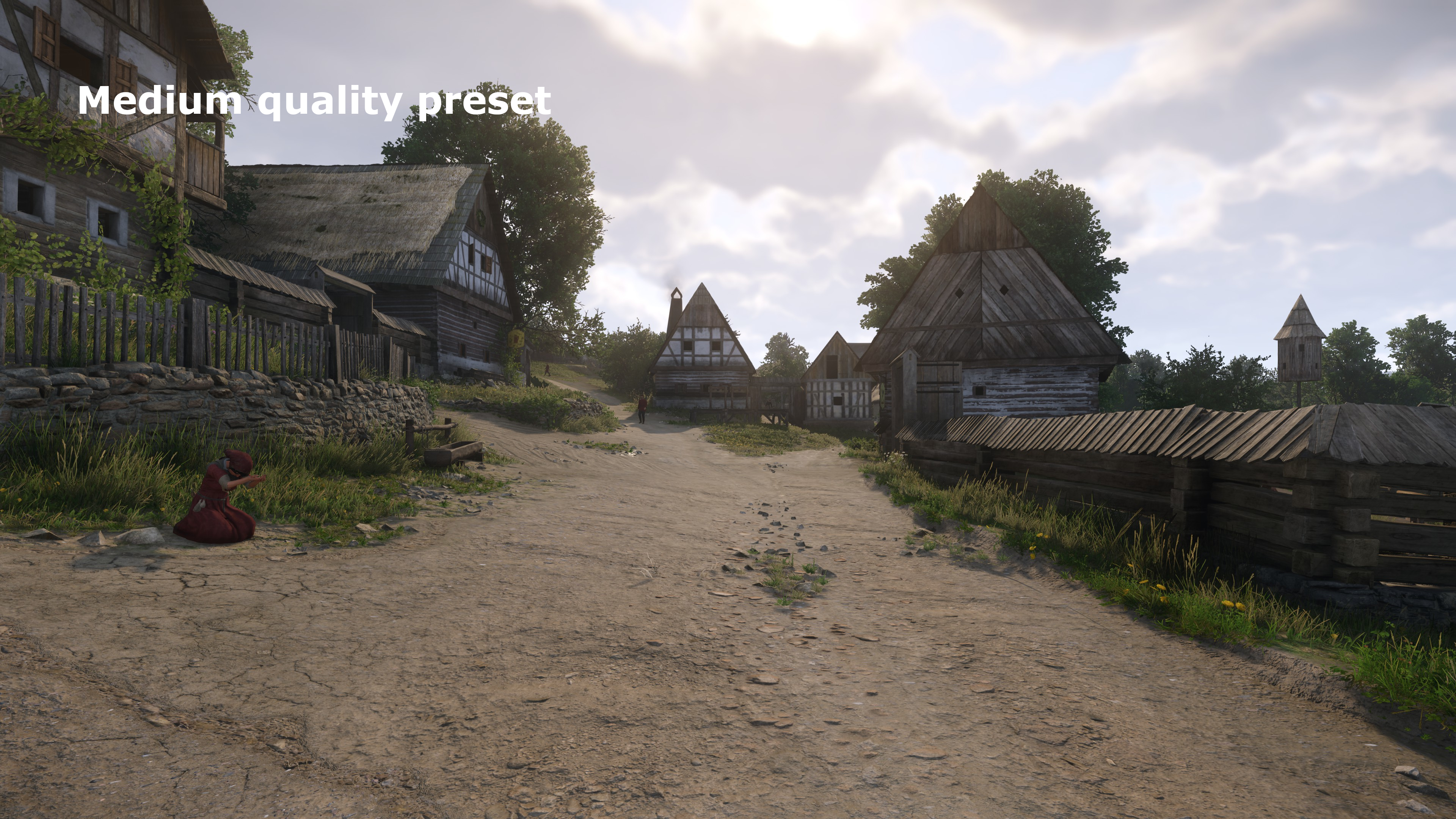 A screenshot from Kingdom Come: Deliverance 2 showing the graphics using the Medium quality preset