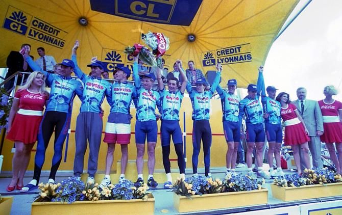 The Gewiss-Ballan team won the TTT in 1995