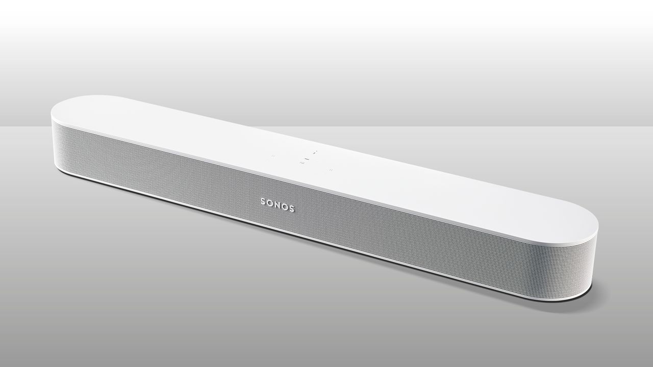 Sonos Beam Gen 2 on a grey background