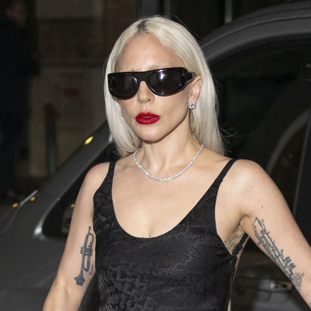 Lady Gaga wears an expensive diamond watch and carries a beat-up Hermes Kelly bag