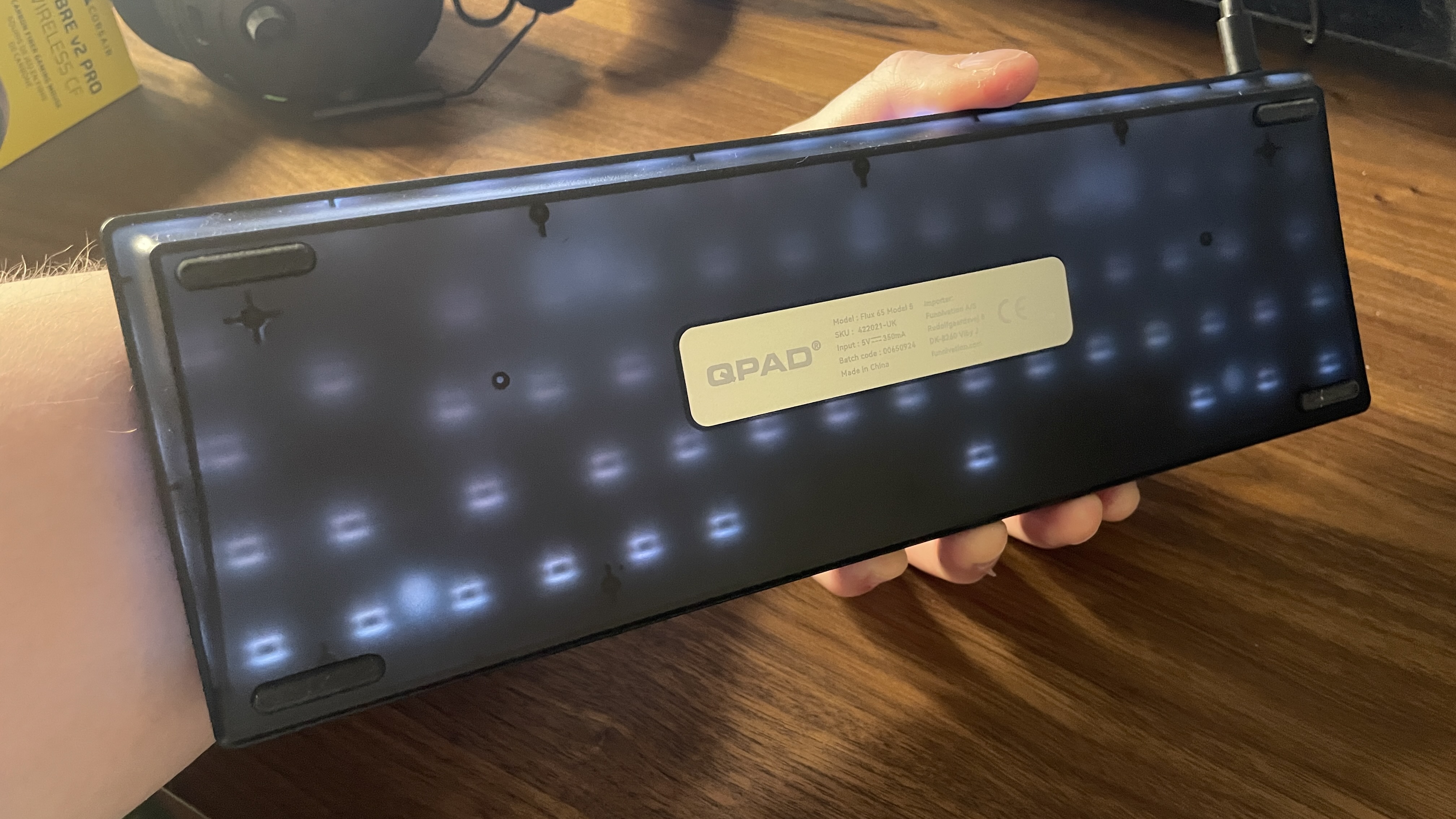 The QPAD Flux 65 Model 5 Hall effect gaming keyboard.