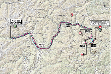 The new route of stage 20 of the 2013 Giro d'Italia
