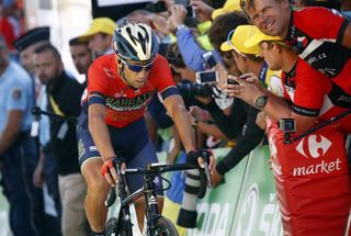 Vincenzo Nibali (Bahrain-Merida) finished the stage to Alpe d'Huez after crashing with 4km to go