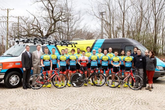 The 2013 Team SmartStop p/b Mountain Khakis riders and staff assembled at their home base of Winston-Salem, North Carolina