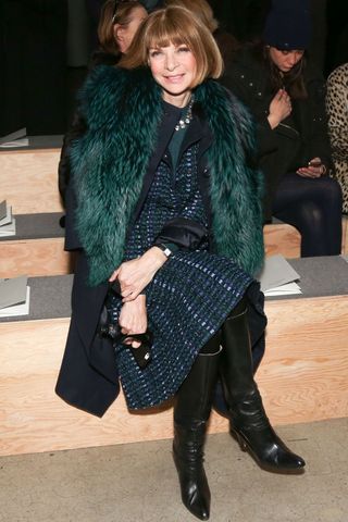 Anna Wintour At New York Fashion Week AW14