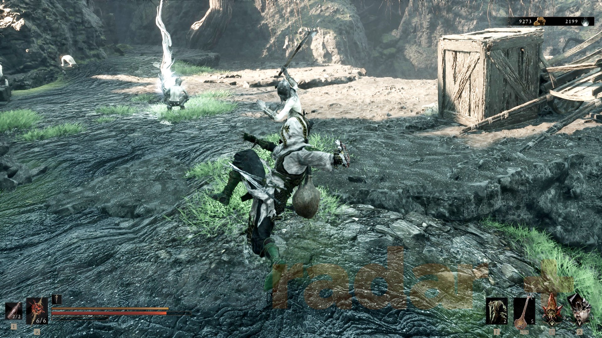 Tiel uses the Slayer Punch ability granted by the Mortal Shell 2 Slayer Seal.