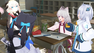 An image of Aominext's proposed metaverse high school, where students can don anime avatars and obtain actual diplomas.