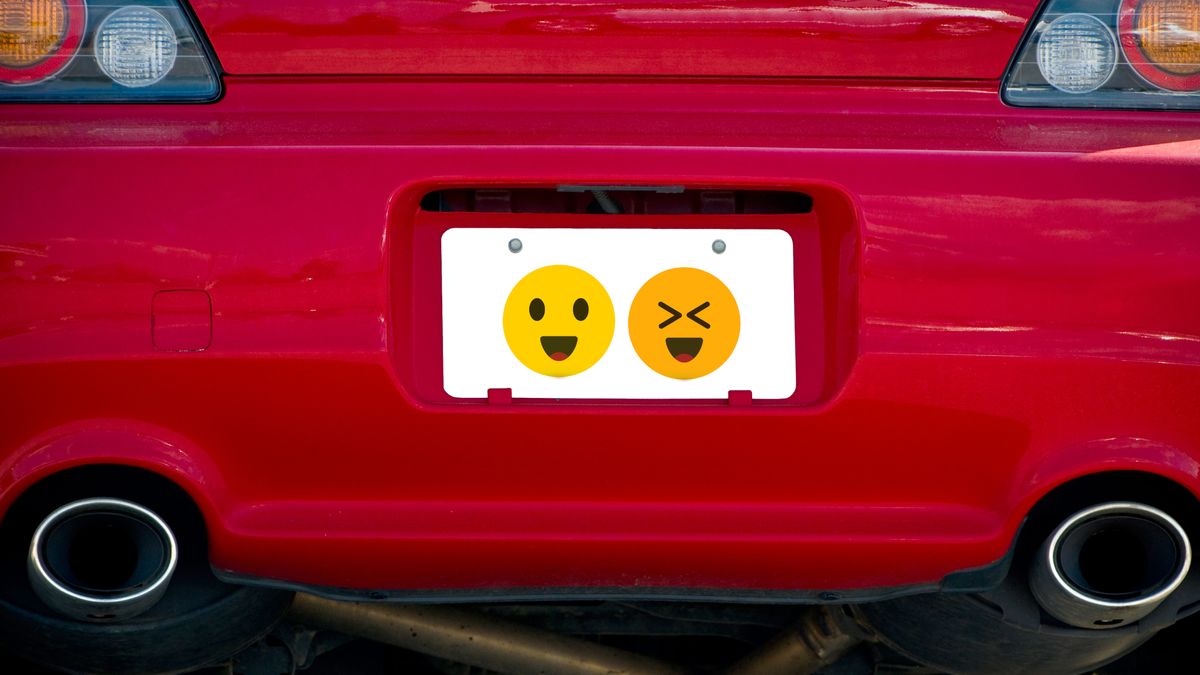 You could soon personalize your car's license plate with custom emoji