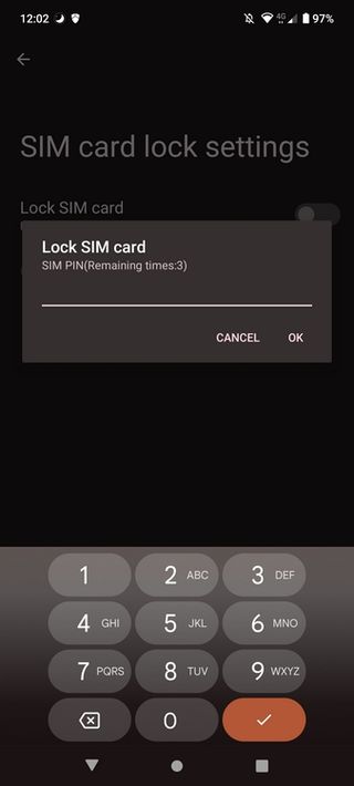 Pop up to enter SIM PIN on a Galaxy phone