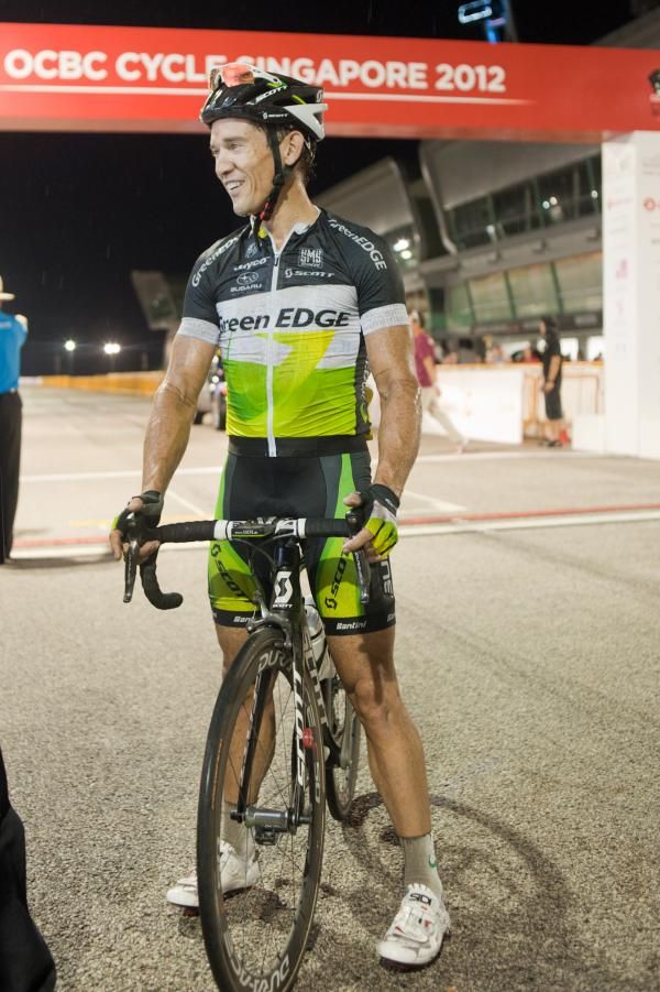 Race favourite Robbie McEwen (GreenEdge)