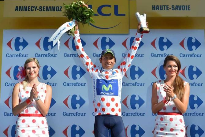 Nairo Quintana (Movistar) secures victory in the climber's competition