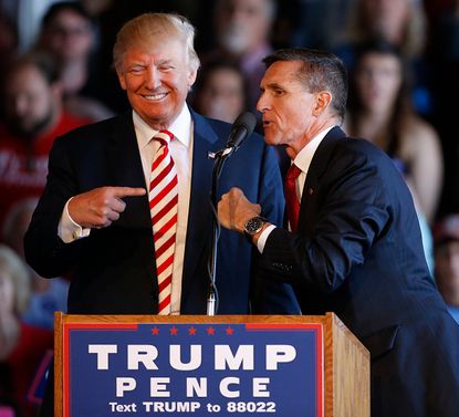 Michael Flynn and Donald Trump.