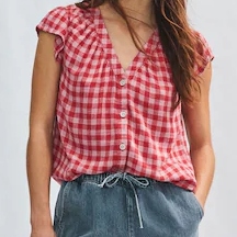 Next Gingham Button Blouse
