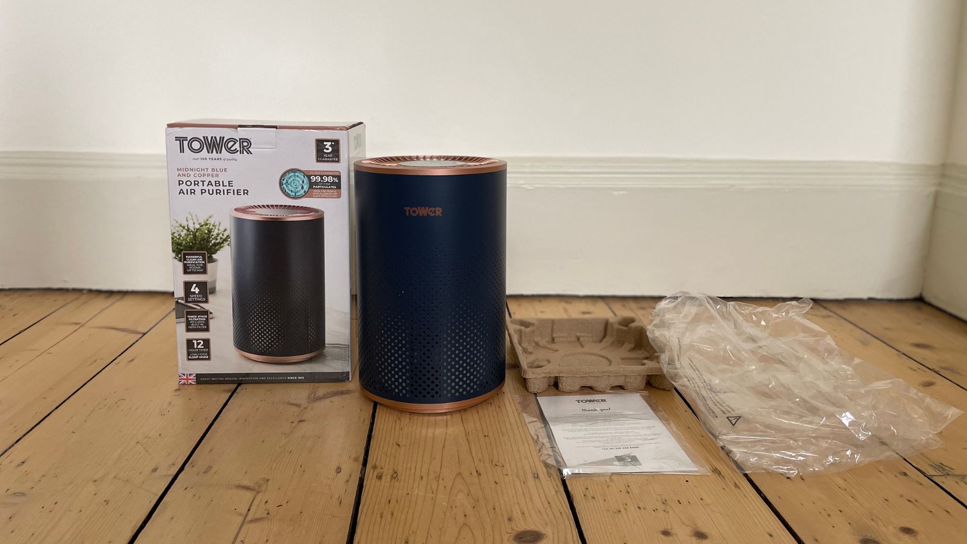 Tower Air Purifier unboxed