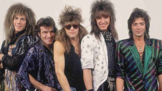 Bon Jovi posing for a photo in 1986