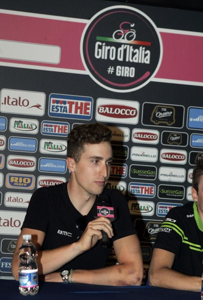 Taylor Phinney (BMC) at the pre-Giro press conference