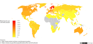 World Heavy Metal Map