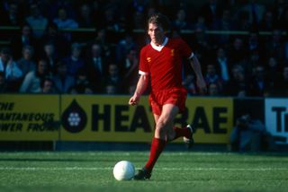 Kenny Dalglish in action for Liverpool against Norwich City in October 1978.