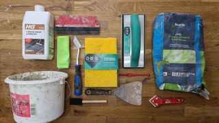 Tools list for grouting tiles