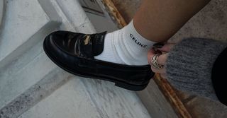 Celine loafer, celine socks