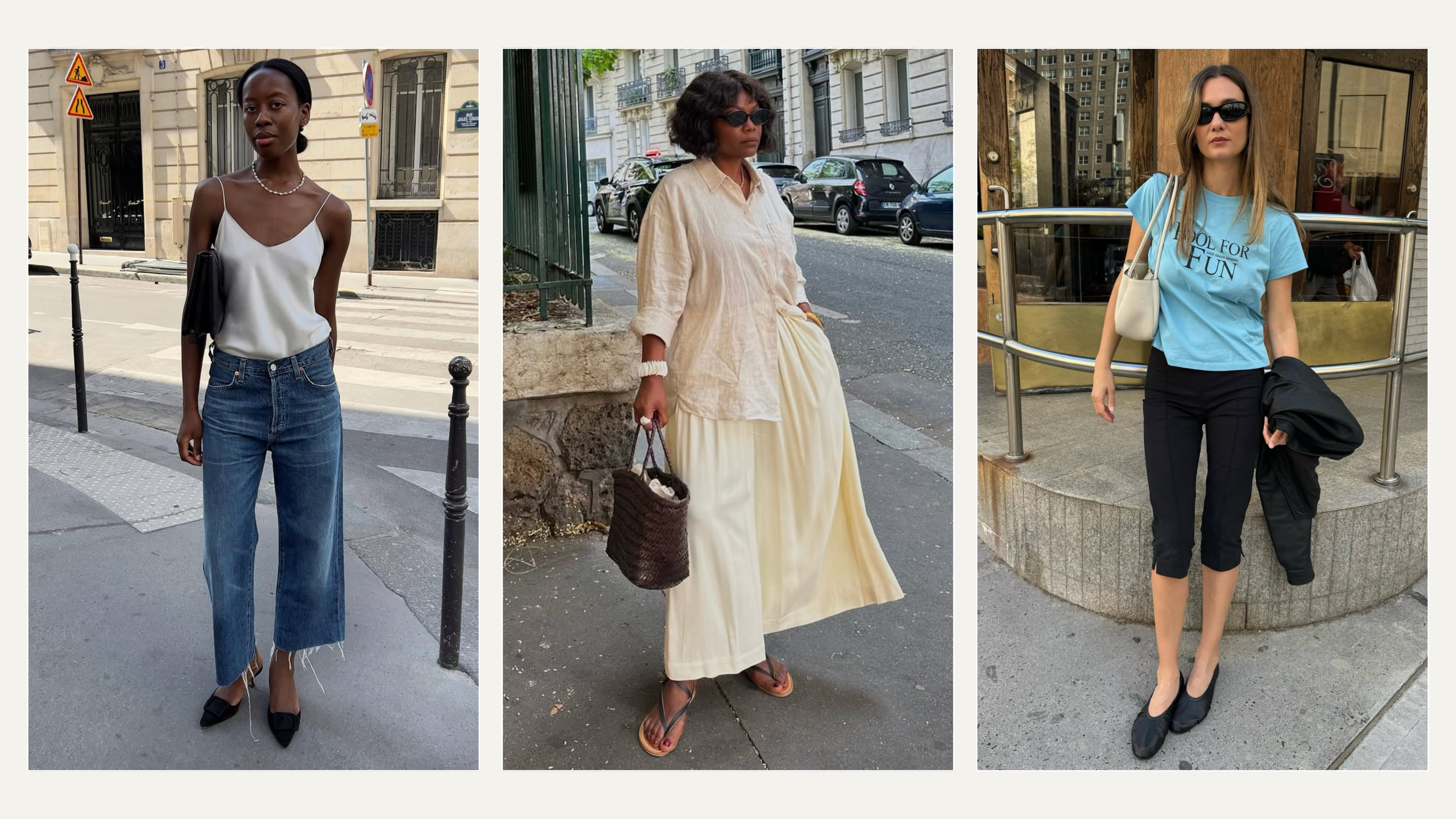 french girl cropped trousers and flats outfits