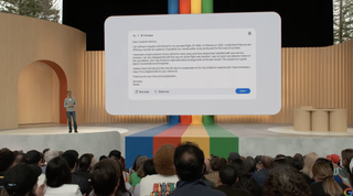 Google Help Me Write Gmail image onstage at Google I/O 2023