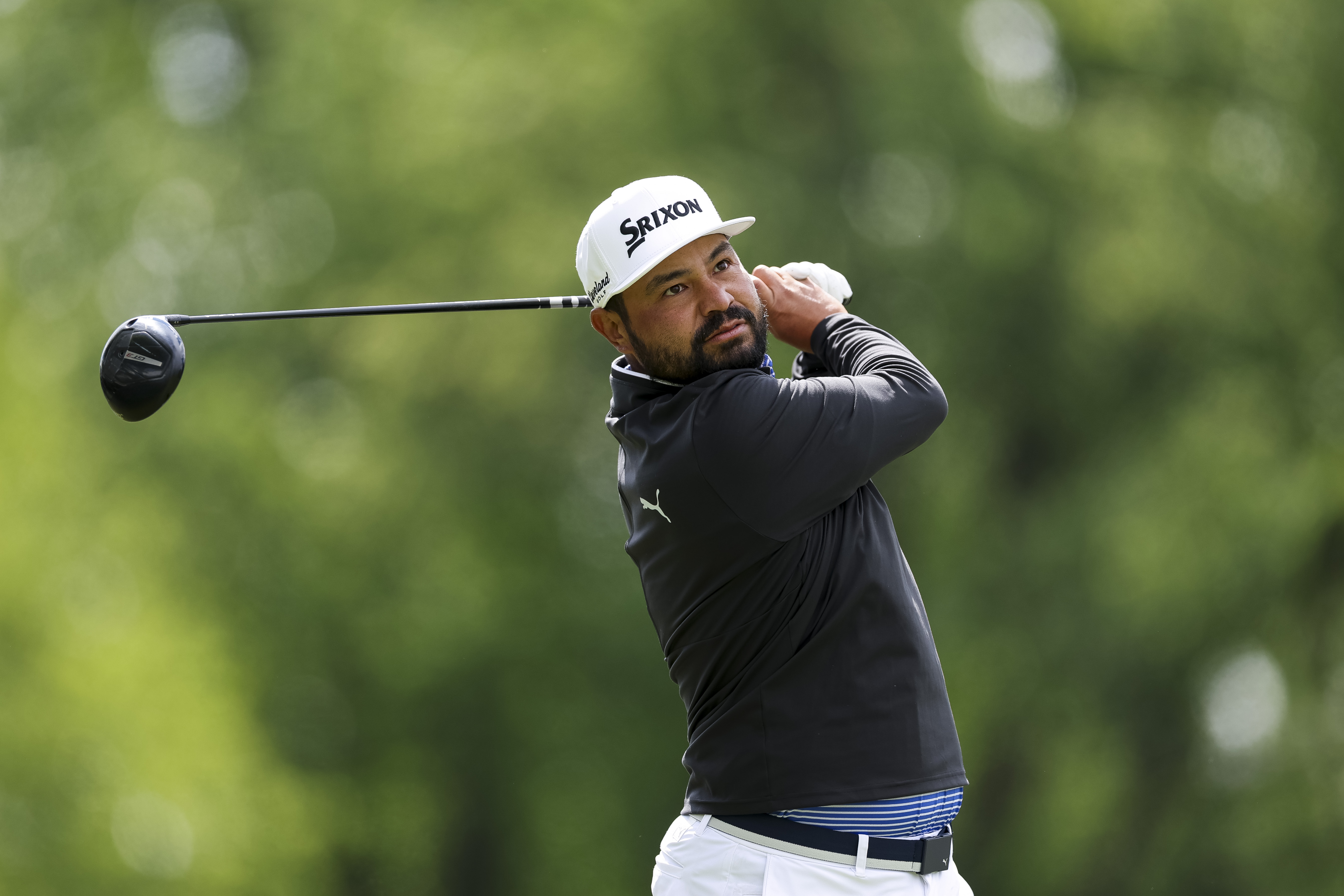 JJ Spaun holds his finish on a drive