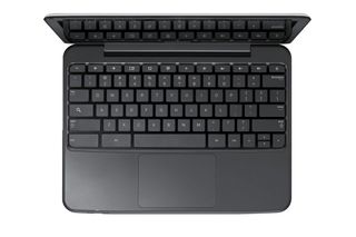 The large, responsive and comfortable keyboard is one of the best-designed hardware features of the Samsung ChromeBook Series