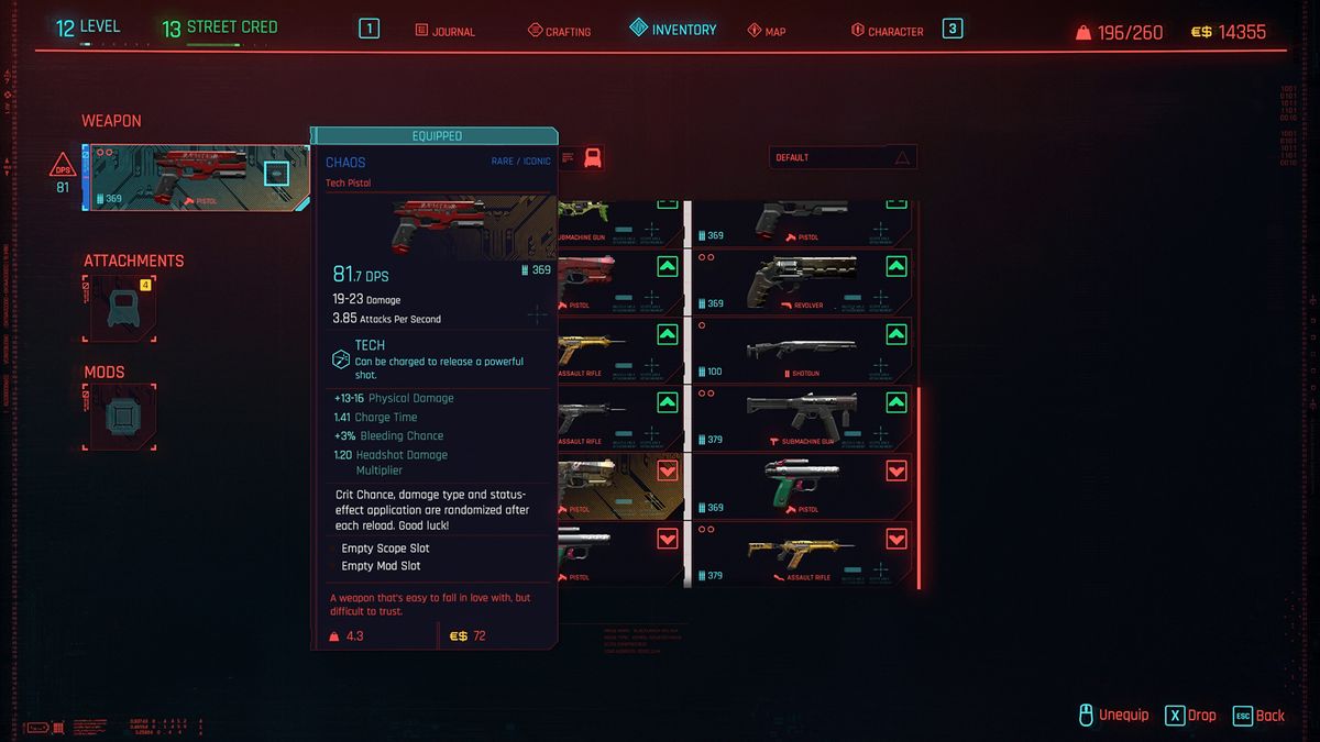Cyberpunk 2077 Iconic items