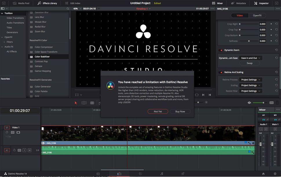 davinci resolve: high-end free video editor for professionals