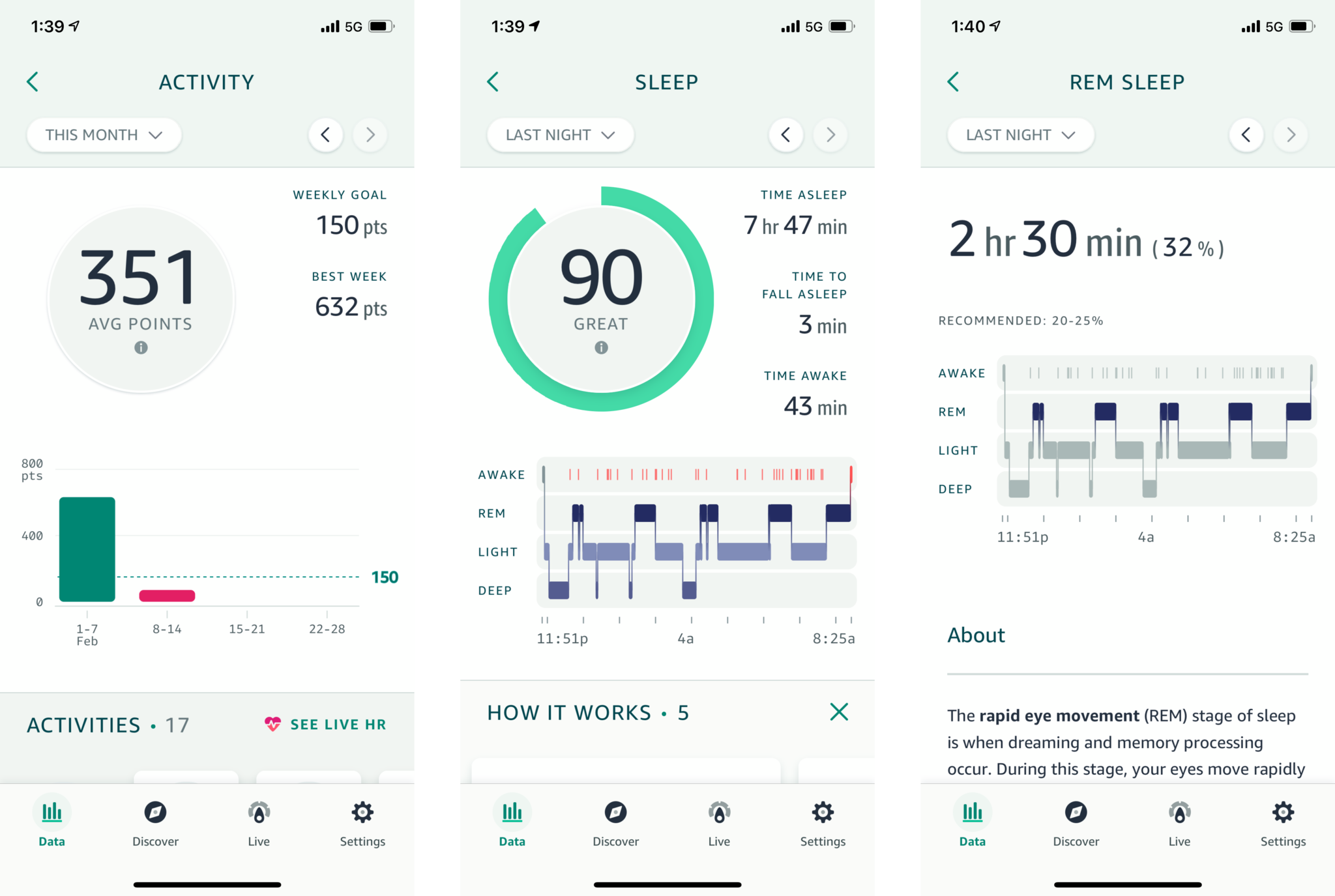 Amazon Halo Band Screenshots Activity Sleep