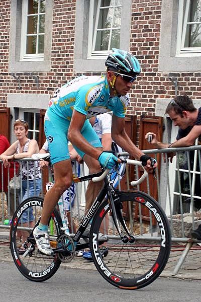 Sergui Ivanov (Astana) tried a late escape but couldn't make it stick.