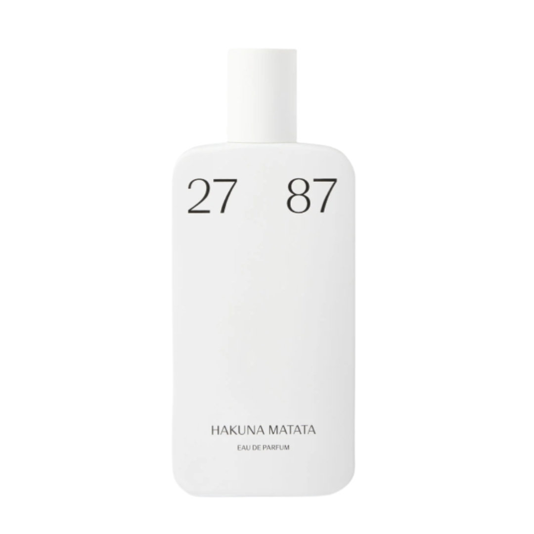A product shot of the 27 87 HAKUNA MATATA eau de parfum, on a white background