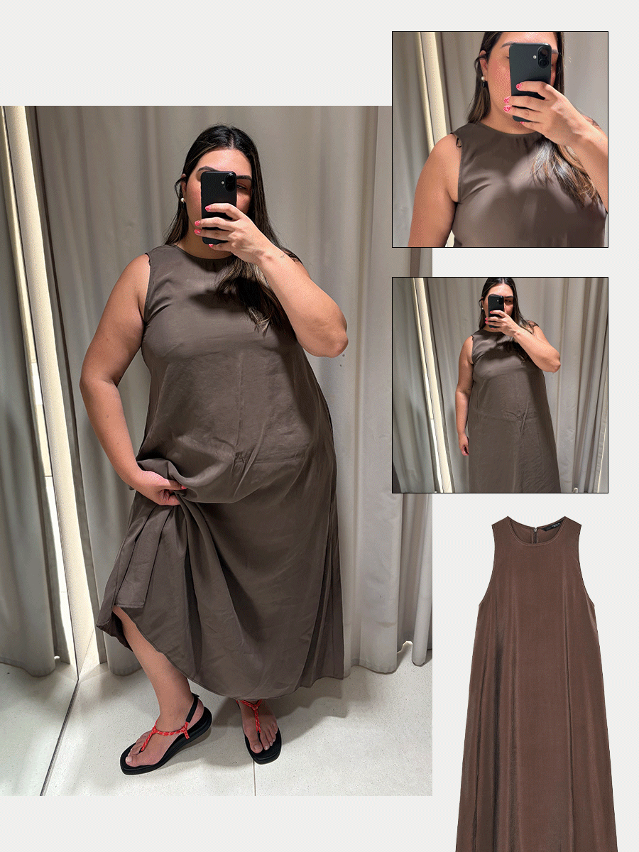 Who Wear What Wear Edited Photo Ana Escalante tried different Zara summer items on the Zara Spain Fitting Room while visiting Madrid.