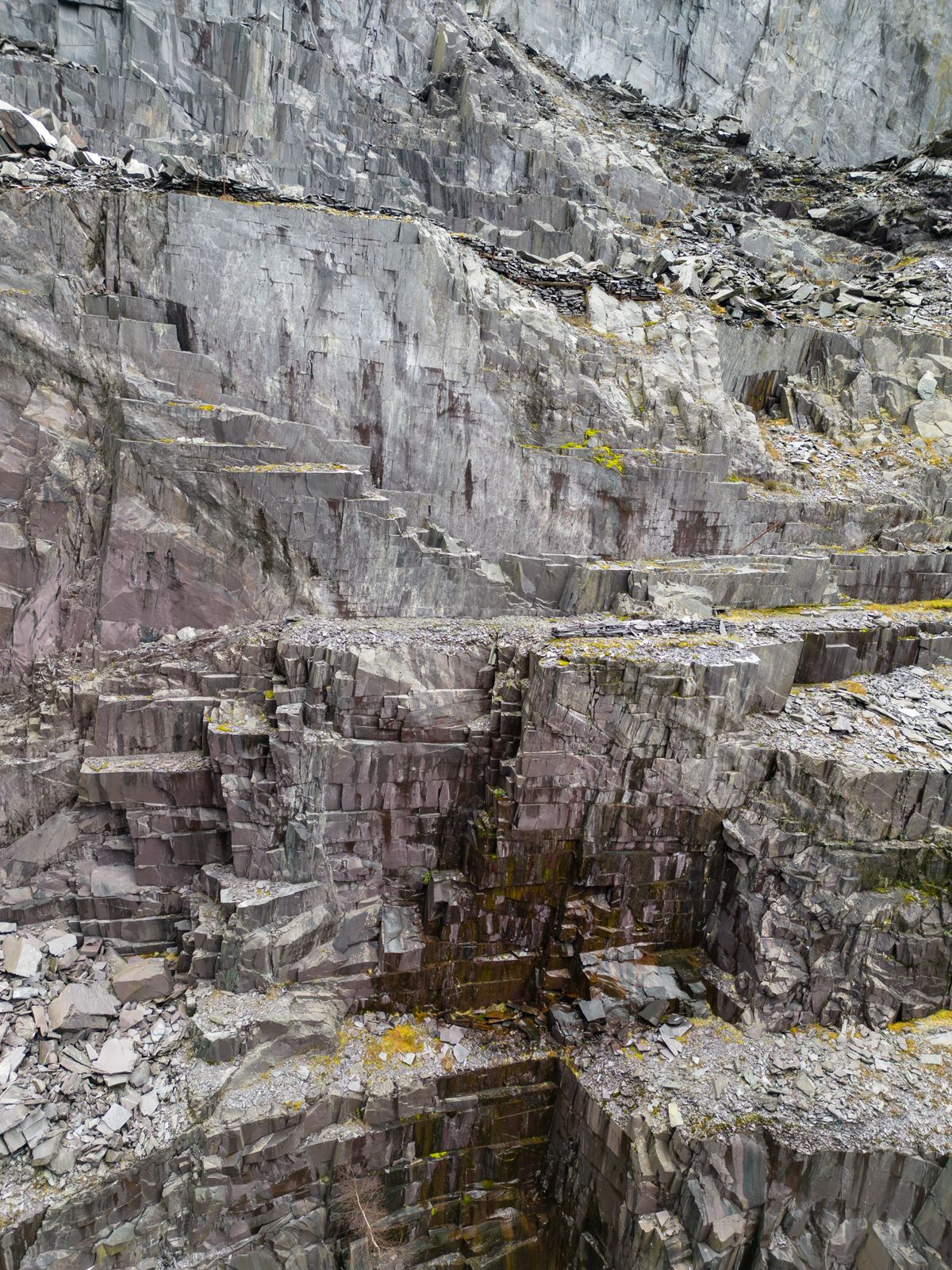 A mountain landscape photographed from a drone