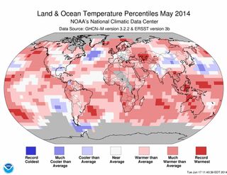 Surface temperatures May 2014