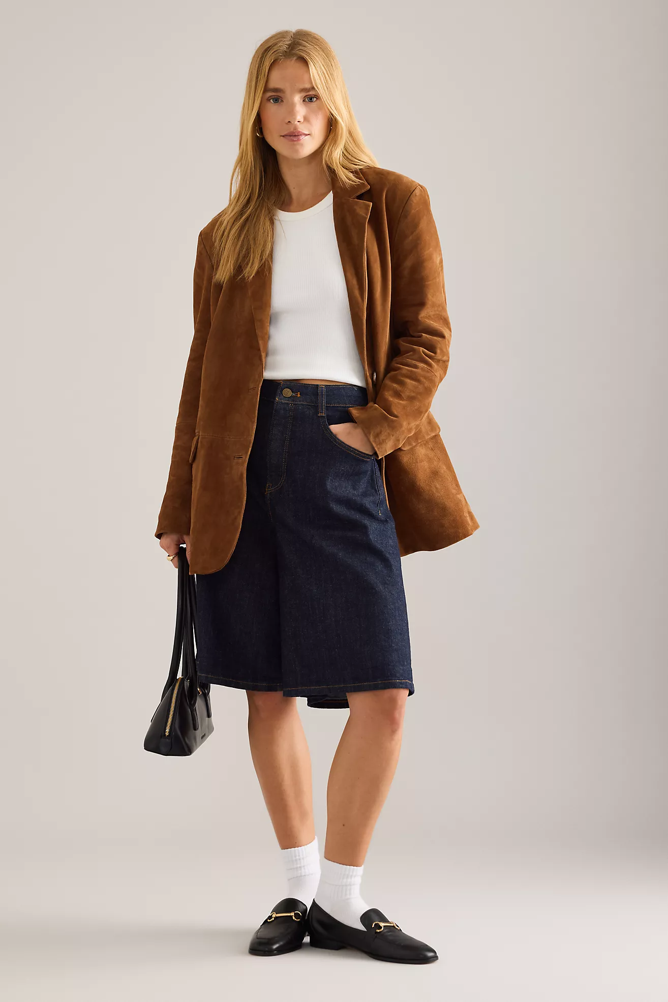 By Anthropologie Suede Blazer